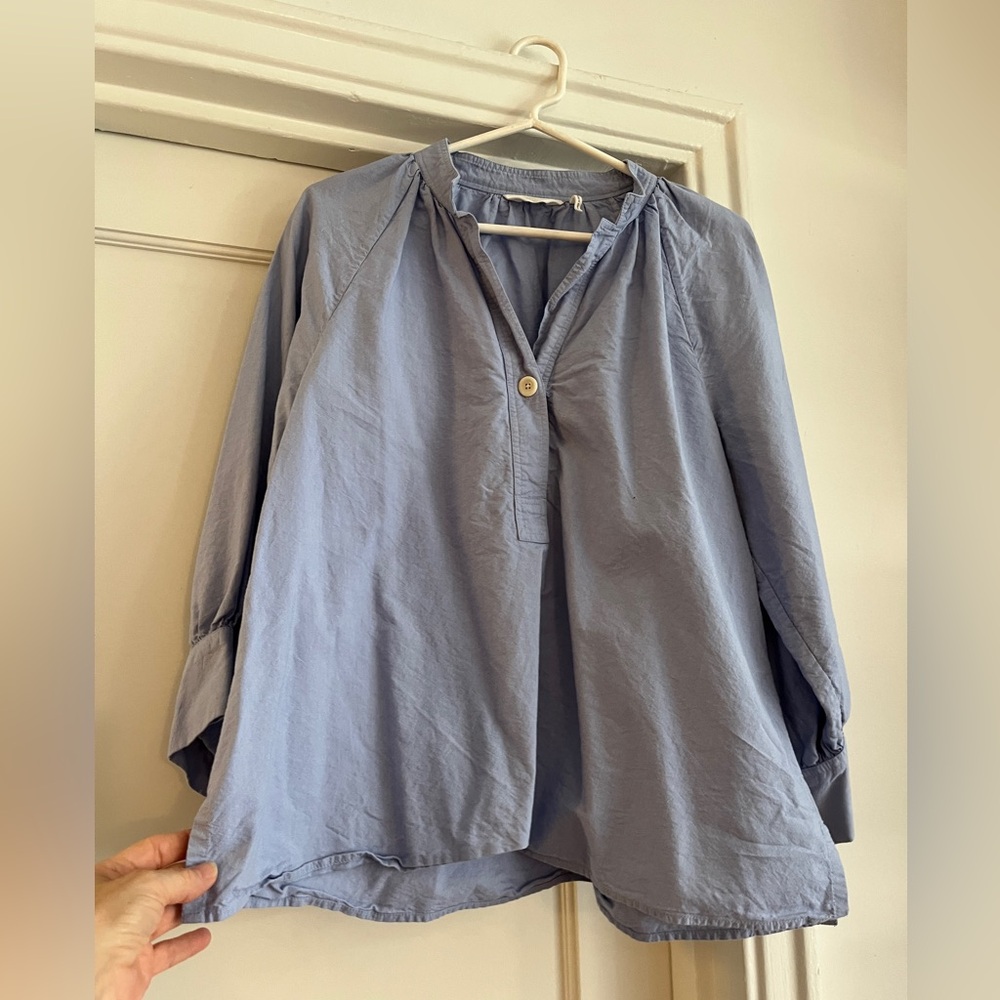 TOAST Light Blue Oxford Cloth Women's Blouse